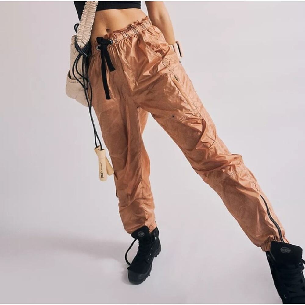 Free People Movement Back to the Future Joggers Tan Size Medium Utility Joggers